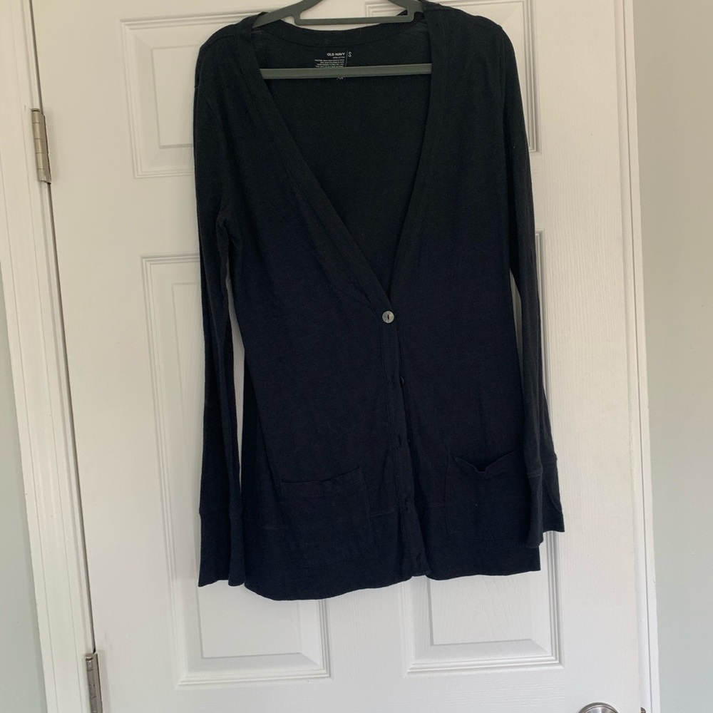 Button-Front Long Cardigan 100% Cotton